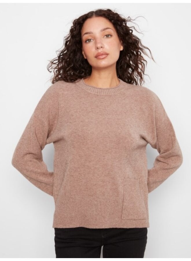 Patch Pocket Crew Neck Sweater