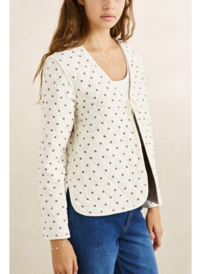 london check reversible quilted jacket