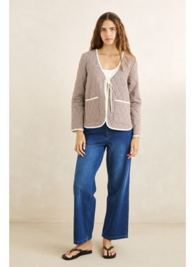 london check reversible quilted jacket