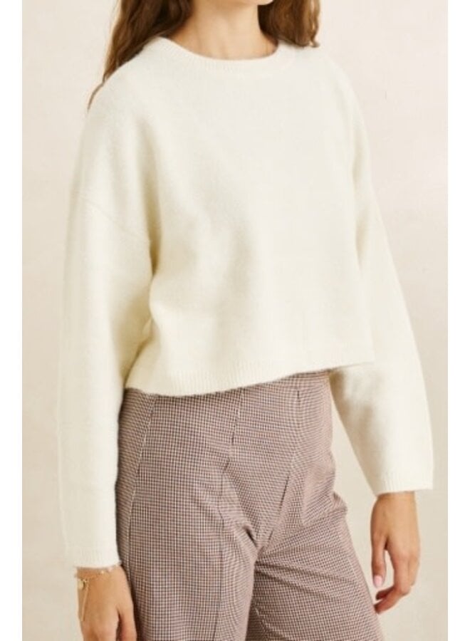 estelle fluffy crew neck knit
