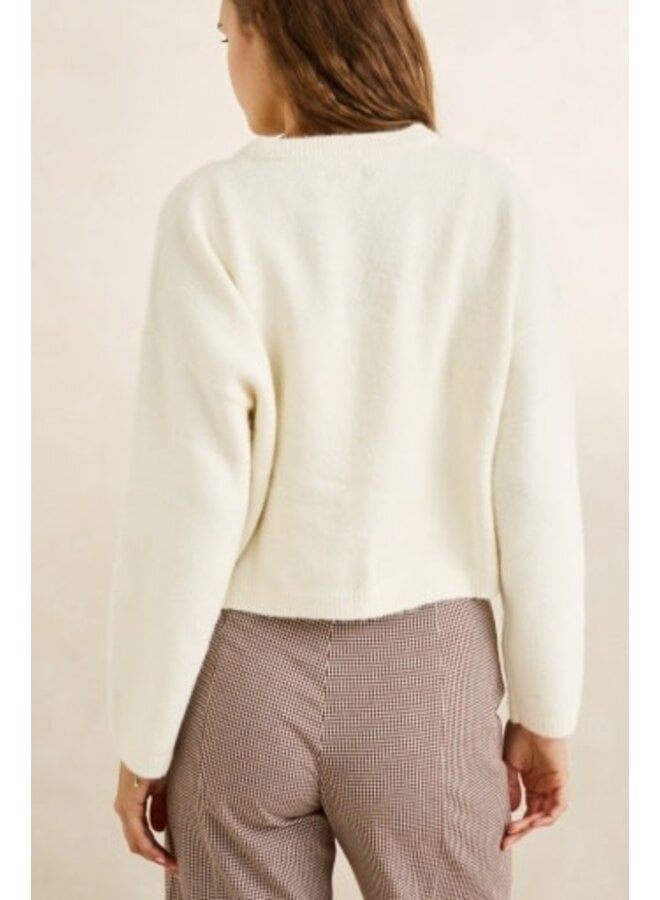 estelle fluffy crew neck knit