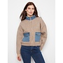 Denim Detail Sweater Jacket