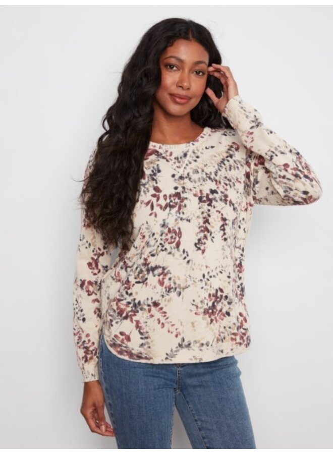 Printed Cotton Crew Neck