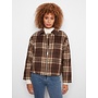 Plaid Wool Blend Bomber