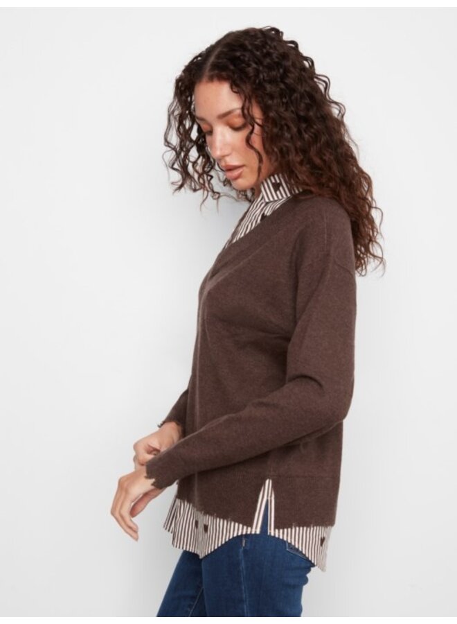V neck Fooler Sweater