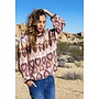 Heart Jacquard Mock Neck