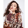 Printed Sweater with Side Buttons