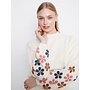 Mock Neck Sweater Knit with  Embroidery