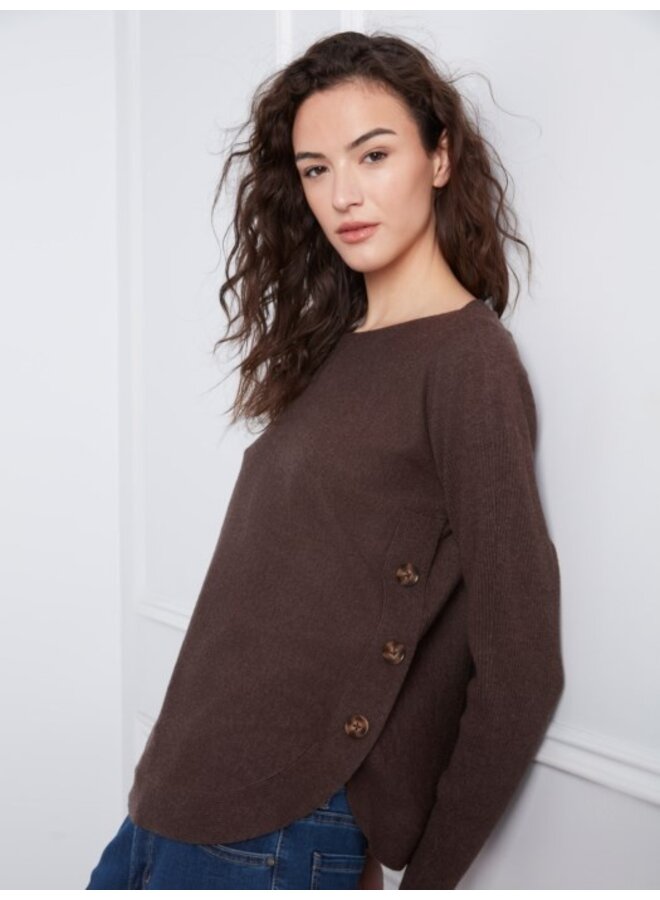 Boat Neck with side buttons