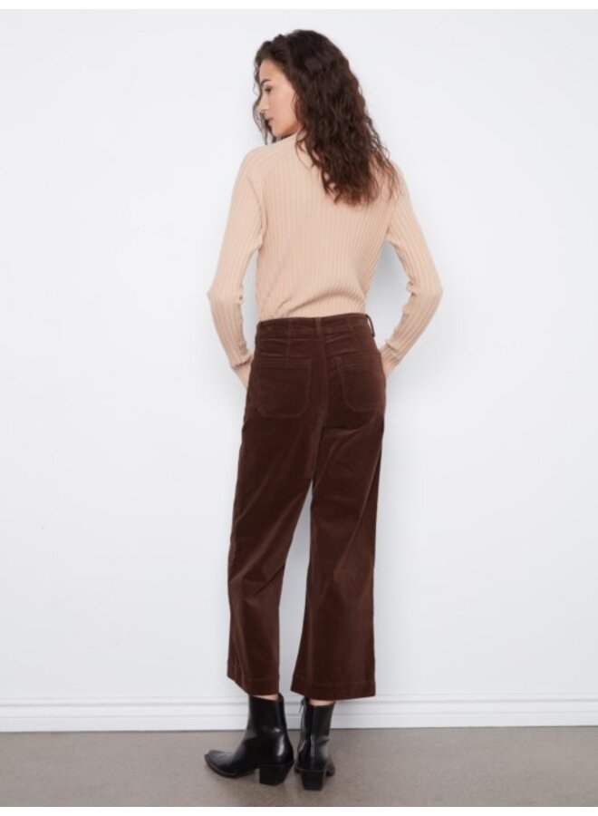 Cropped Wide Leg Corduroy