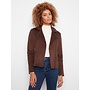 Faux Suede Moto
