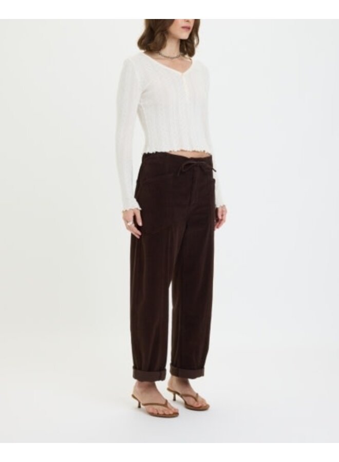 VILLA  DRAWSTRING BARREL PANT