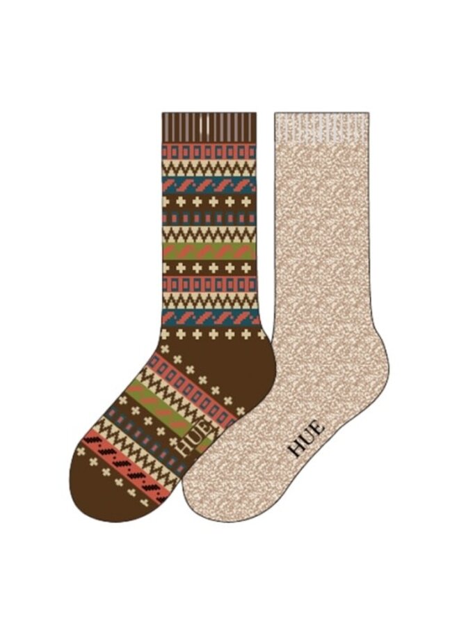 GEO STRIPE BOOT SOCK 2 pk