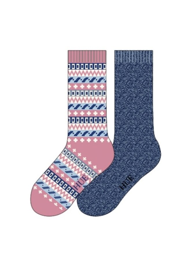 GEO STRIPE BOOT SOCK 2 pk