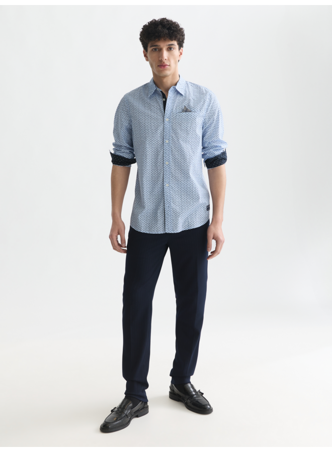 PRINTED COTTON POPLIN REGULAR-FIT SHIRT