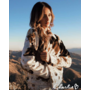 Cow Print Faux Fur Jacket