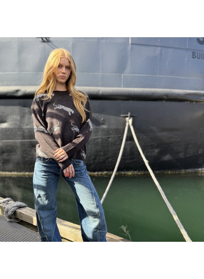 Jacquard Drop Shoulder Sweater