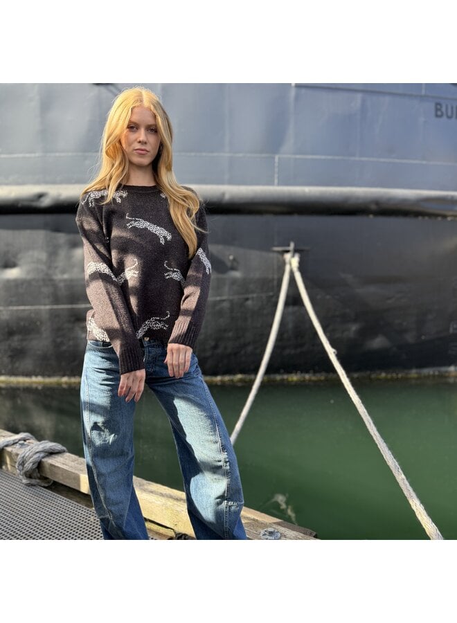 Jacquard Drop Shoulder Sweater