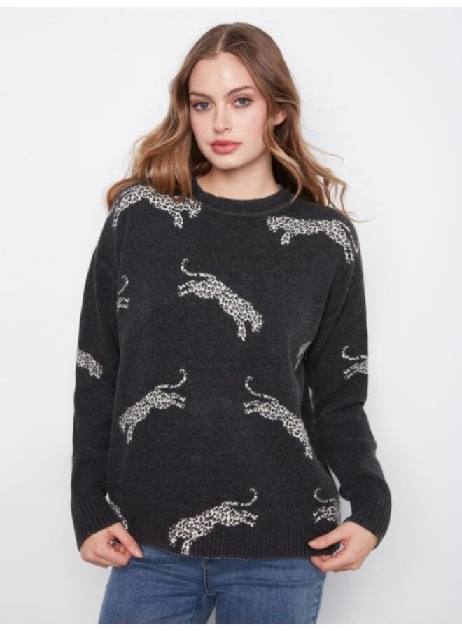 Jacquard Drop Shoulder Sweater