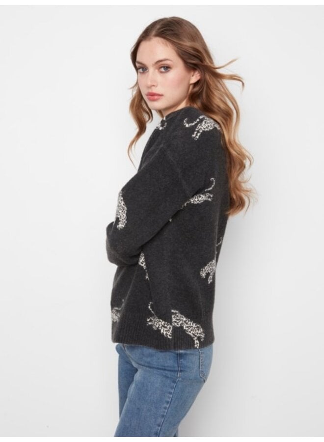Jacquard Drop Shoulder Sweater