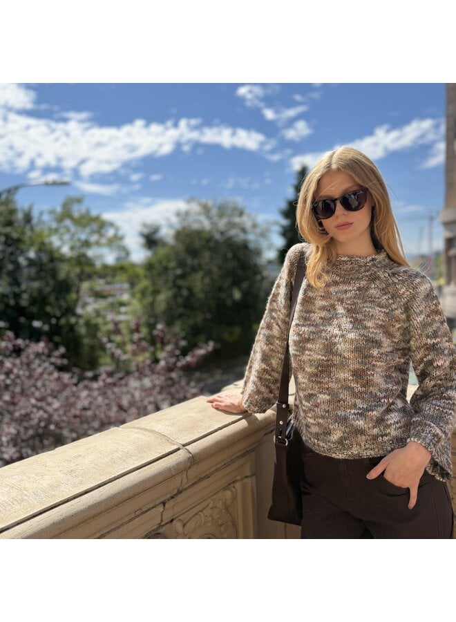 Space Dyed Mock Knit Sweater