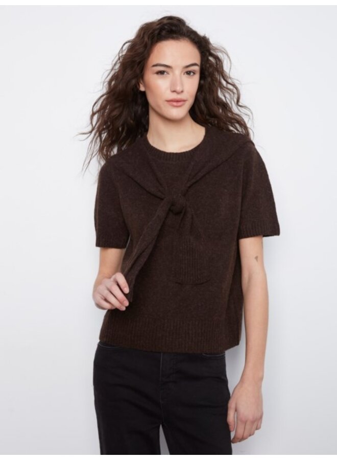 Detailed Short Sleeve Sweater