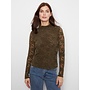 Flocked Lace Long Sleeve