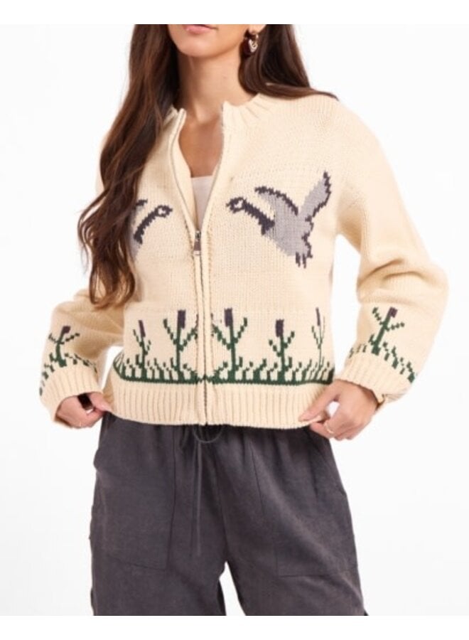 SONGBIRD ZIP SWEATER