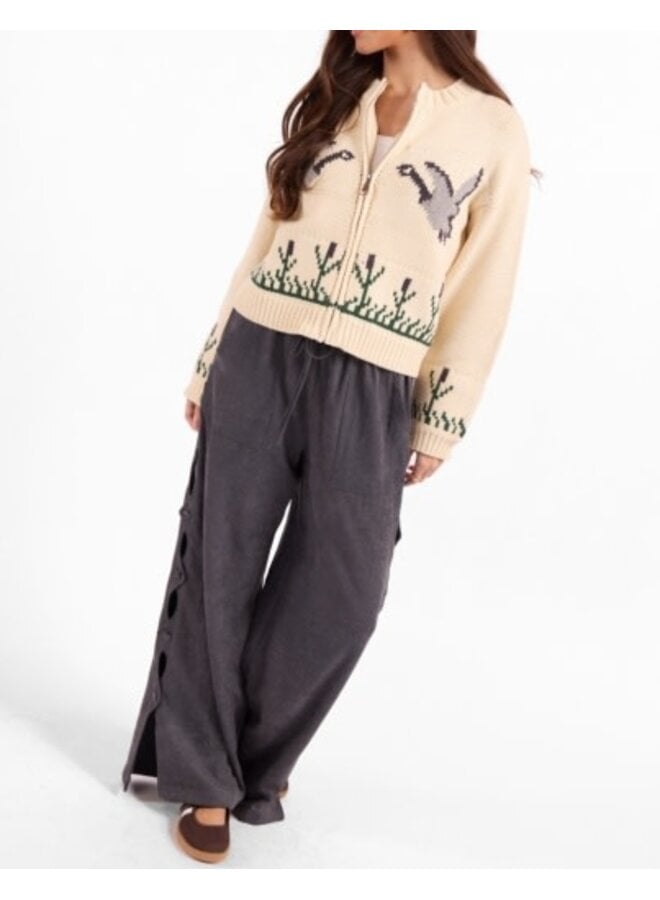 SONGBIRD ZIP SWEATER