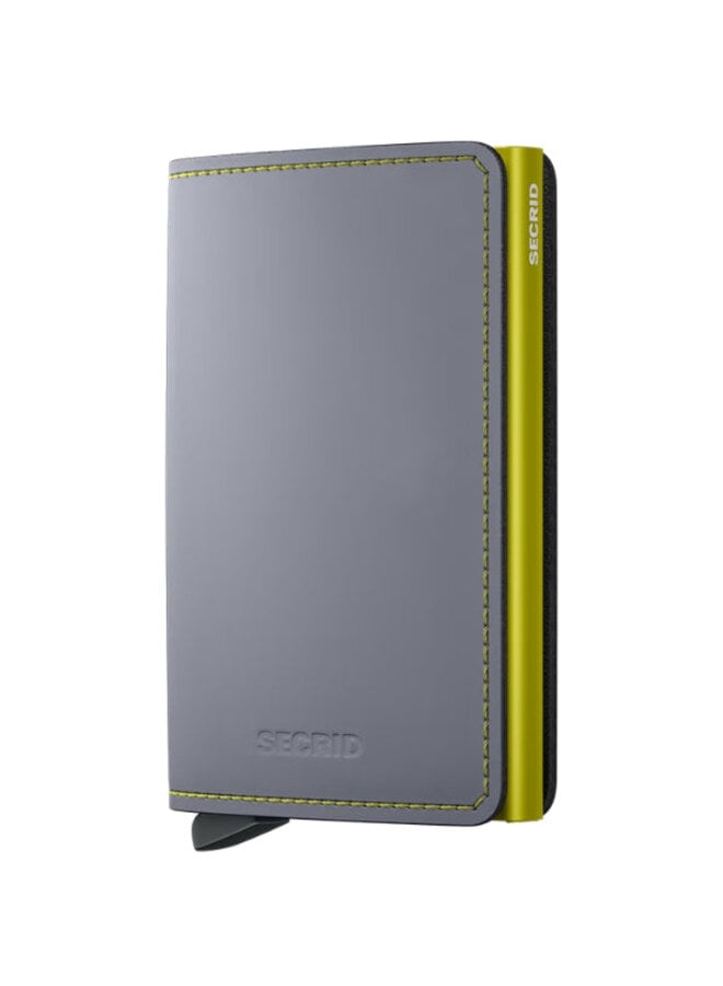 Miniwallet Matte Grey - Lime