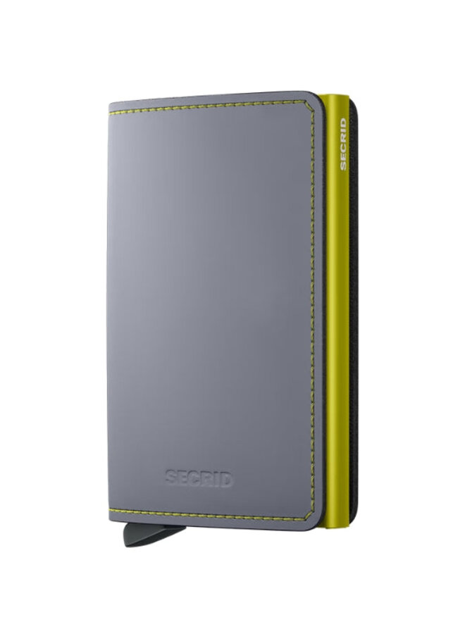 Miniwallet Matte Grey - Lime