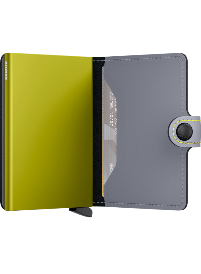 Miniwallet Matte Grey - Lime