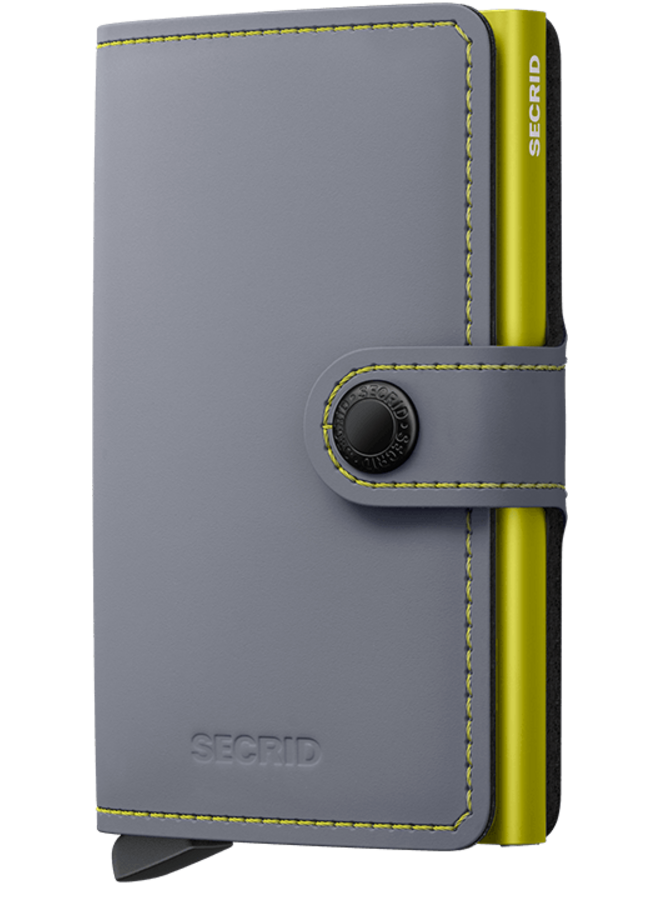 Miniwallet Matte Grey - Lime