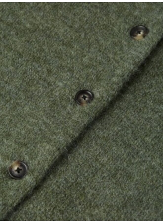 Fuzzy Crewneck  Cardigan