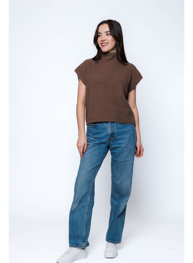 Shawna-Sleeveless Funnel Neck