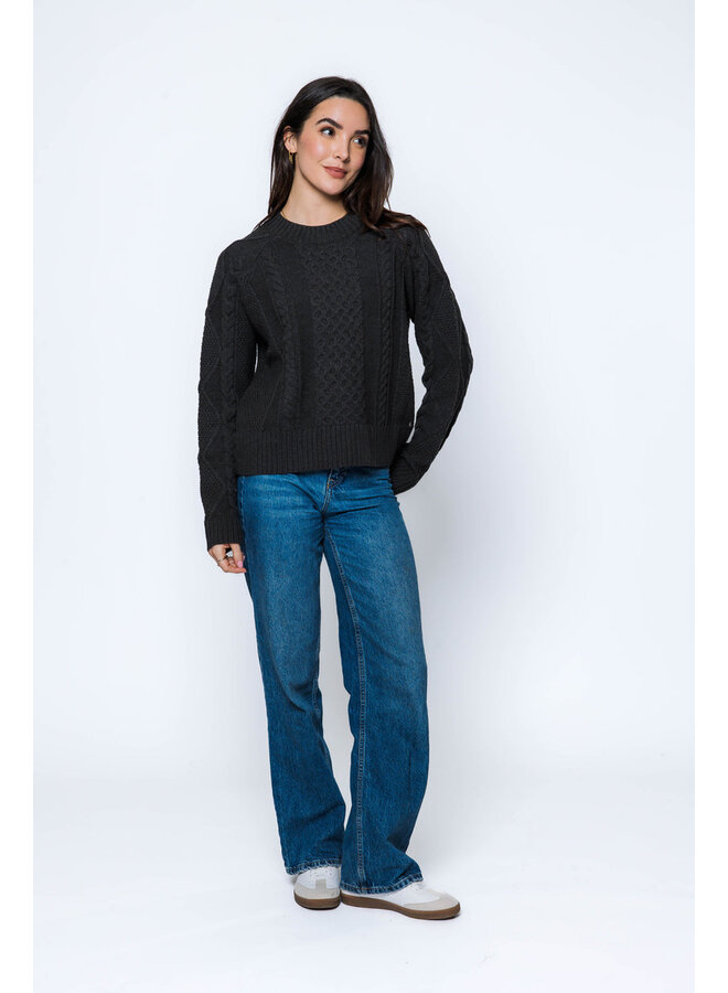 Willa-Cabled Raglan Pullover