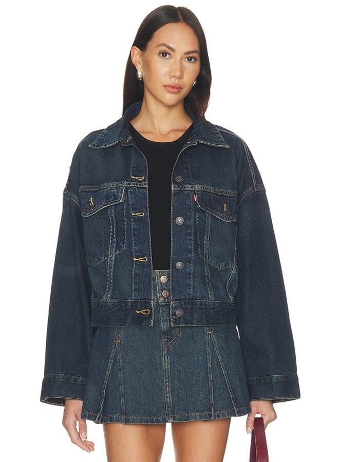 Loose Crop Trucker Jacket