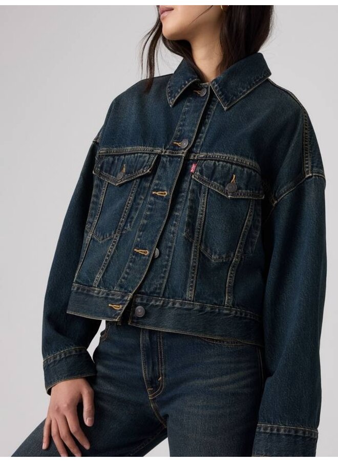 Loose Crop Trucker Jacket