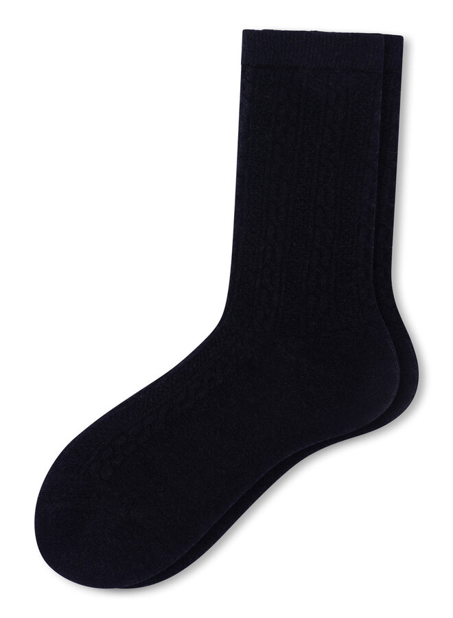 RIBBED CASHMERE CABLE CREW