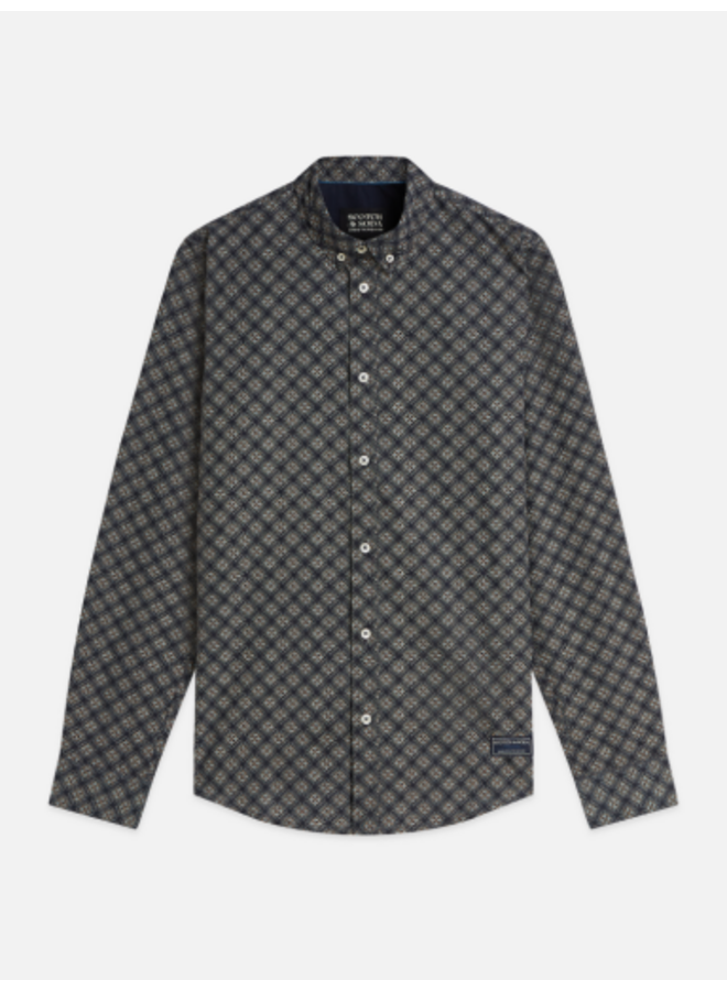 MICRO PRINTED SLIM FIT SHIRT