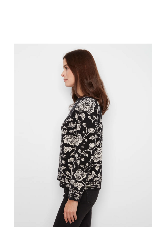 Crew Neck Jacquard Sweater