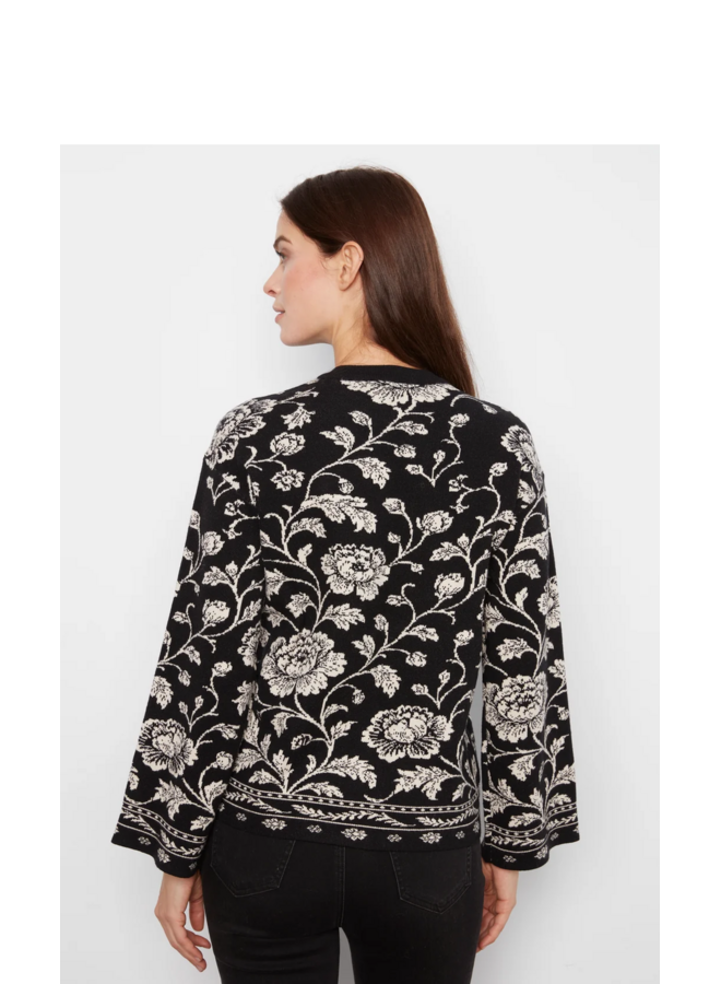Crew Neck Jacquard Sweater