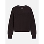 Fuzzy crew-neck pullover