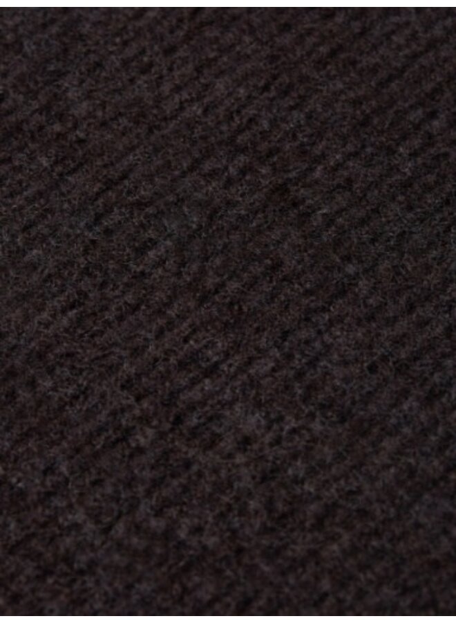 Fuzzy crew-neck pullover