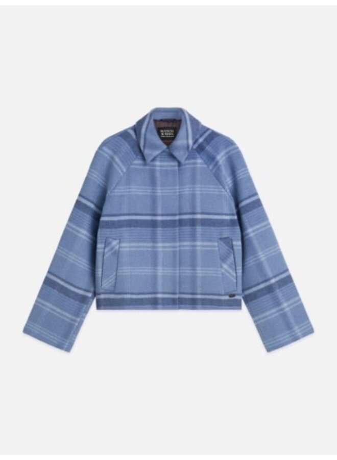Checked short jacket
