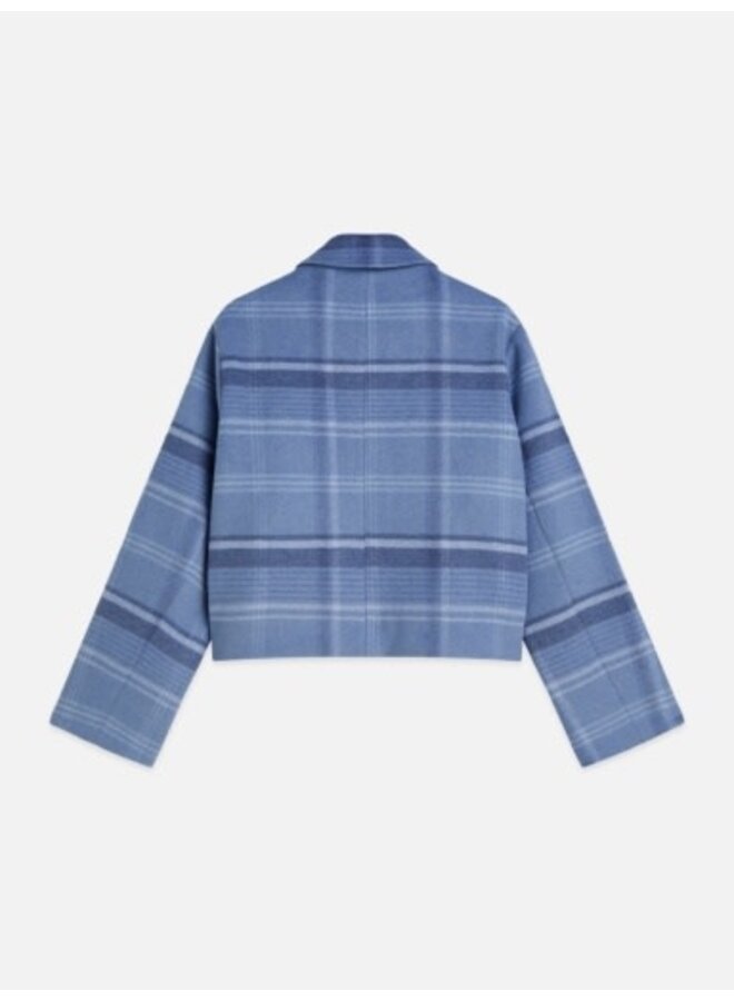 Checked short jacket