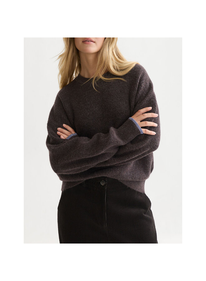 Fuzzy Crew Neck Pullover