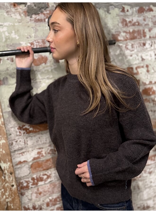 Fuzzy Crew Neck Pullover