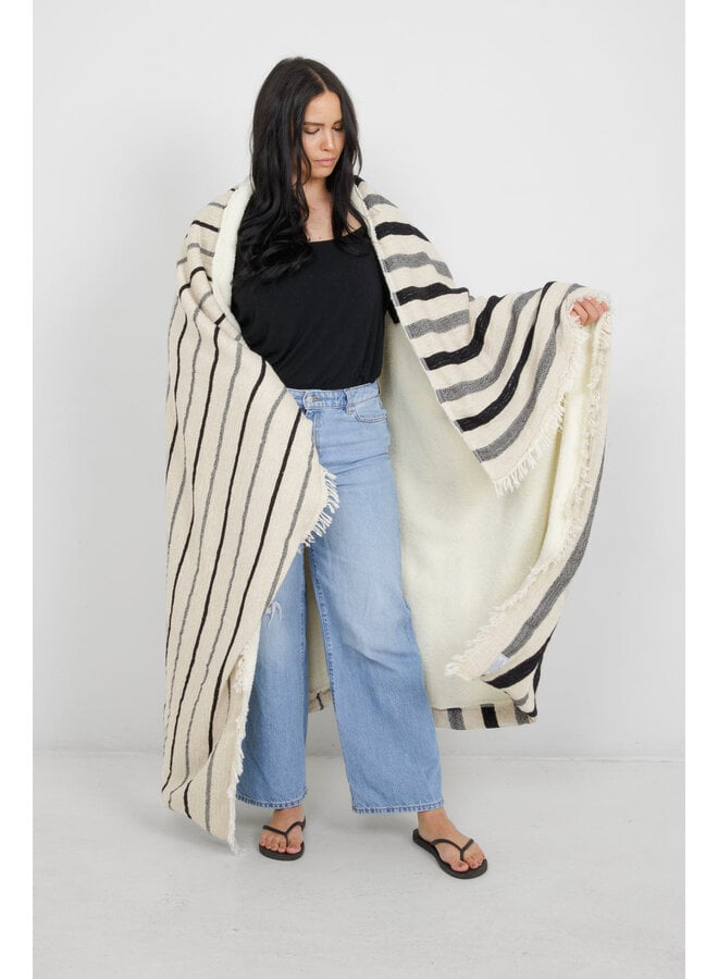 Winslow Linen Blend Fleece Throw