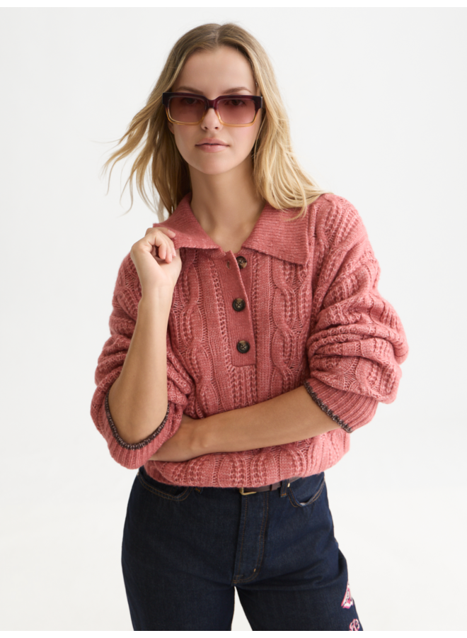 Cable Stitch Boxy-Fit Sweater
